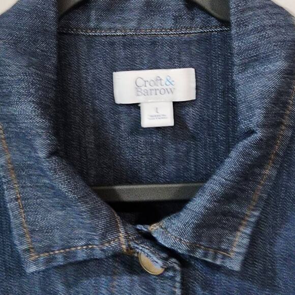 Mama Leopard Design Custom Upcycled Jean Jacket, Women's L - Picture 5 of 6